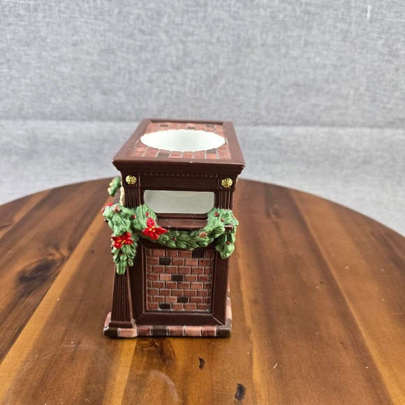 Christmas Fireplace Tealight Candle Holder Holiday Decor Mantelpiece Stockings - Picture 5 of 12